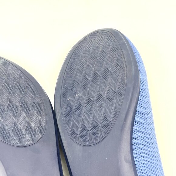 Clarks Womens Size 10 10M Blue Knit Slip On Ballet Flats Comfort Shoes - Picture 11 of 13